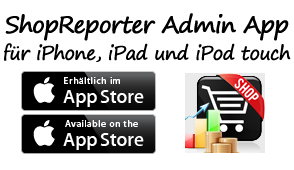 ShopReporter Admin App für Apple Smartphones und Tablets