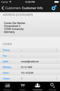 ShopReporter Admin Customer Info