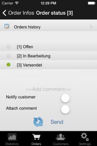 ShopReporter Admin Order Status