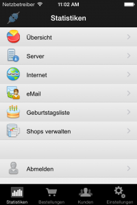ShopReporter Admin Statistiken