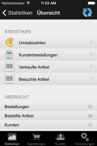 ShopReporter Admin Uebersicht