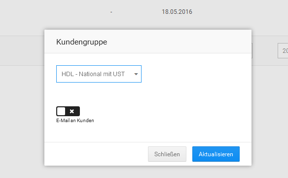 E-Mail bei Kundengruppenwechsel