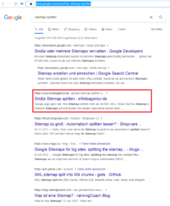 Platz 2 bei den Google-Suchergebnissen